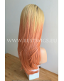 Synthetic lace front wig Stright Gold Peach long hair (roots)
