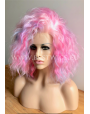 Synthetic lace front wig Curly Pure Pinky hair EXTRA VOLUME