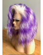 Synthetic lace front wig Curly Blonde Violet blended hair 