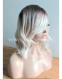 Synthetic Machine made wig Wavy Omber Blond hair