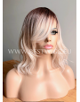 Synthetic Machine made wig Wavy Omber Blond hair