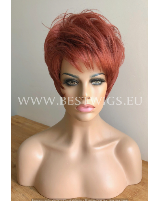 Synthetic Machine-made wig short Ruby hair