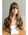 Synthetic wig Stright chestnut long hair with bang