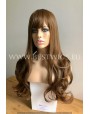 Synthetic wig Stright chestnut long hair with bang