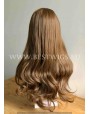 Synthetic wig Stright chestnut long hair with bang