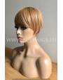 Synthetic Machine-made wig Honey Blond short hair