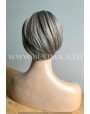 Synthetic Machine-made wig short ash mix hair