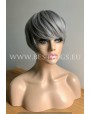 Synthetic Machine-made wig short steel hair