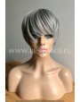 Synthetic Machine-made wig short steel hair