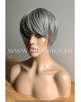Synthetic Machine-made wig short steel hair