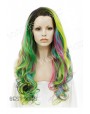 Synthetic lace front wig Wavy mixed long hair / Fantasy collection