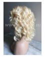 Synthetic lace front wig Curly blond long hair