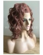 Synthetic lace front wig Wavy Light brown medium hair