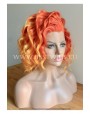 Synthetic lace front wig Wavy medium hair Red Orange