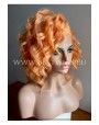 Synthetic lace front wig Wavy medium hair Baby Orange