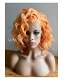 Synthetic lace front wig Wavy medium hair Baby Orange
