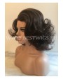 Synthetic lase front wig Wavy brown medium hair
