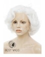 Synthetic lace front wig Wavy blond short hair