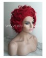 Synthetic lace front wig Wavy red medium hair