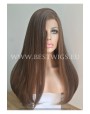 Synthetic lace front wig Stright chestnut long  hair