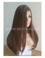 Synthetic lace front wig Stright chestnut long  hair