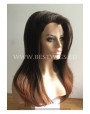 Synthetic lace front wig Stright chestnut ombré long hair (DOUBLE VOLUME)
