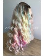Synthetic lace front wig Wavy mixed long hair / Fantasy collection