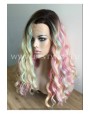 Synthetic lace front wig Wavy mixed long hair / Fantasy collection