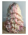 Synthetic lace front wig Wavy mixed long hair / Fantasy collection