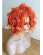 Synthetic lace front wig Wavy short hair Fire Foxy