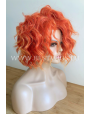 Synthetic lace front wig Wavy short hair Fire Foxy