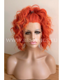 Synthetic lace front wig Wavy short hair Fire Foxy