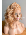 Synthetic lace front wig Wavy Pastel Cooper Blonde hair
