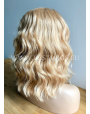Synthetic lace front wig Wavy Pastel Cooper Blonde hair