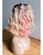 Synthetic lace front wig Wavy Pastel Rainbow