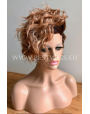 Synthetic lace front wig Curly Brownie Short hair dark roots
