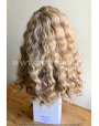Synthetic lace front wig Wavy blond long hair