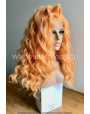 Synthetic lace front wig Wavy Long hair Baby Orange
