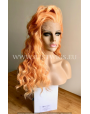 Synthetic lace front wig Wavy Long hair Baby Orange