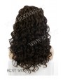 Synthetic lace front wig Curly brown long hair