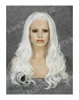 Synthetic lace front wig Wavy blond long hair