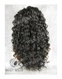 Synthetic lace front wig Curly brown long hair