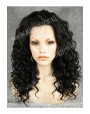 Synthetic lace front wig Curly brown long hair