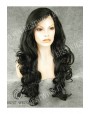 Synthetic lace front wig Wavy brown long hair