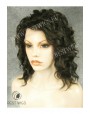 Synthetic lace front wig Wavy brown long hair