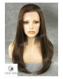 Synthetic lace front wig Stright chestnut long hair