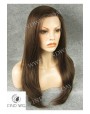 Synthetic lace front wig Stright chestnut long hair