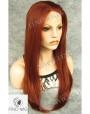 Synthetic lace front wig Stright red long hair