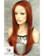 Synthetic lace front wig Stright red long hair