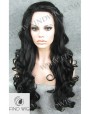 Synthetic lace front wig Wavy brown long hair